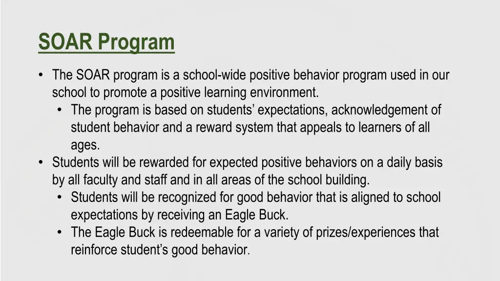 soar program