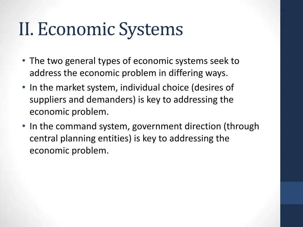 ii economic systems