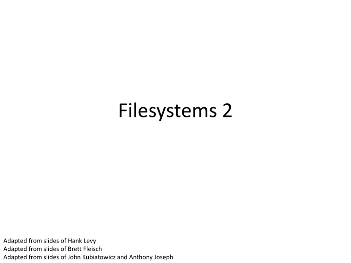 filesystems 2