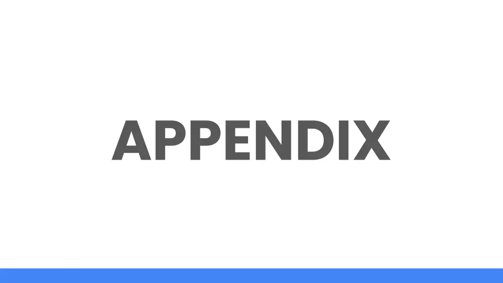 appendix