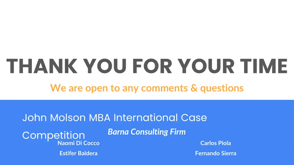 thank you for your time we are open