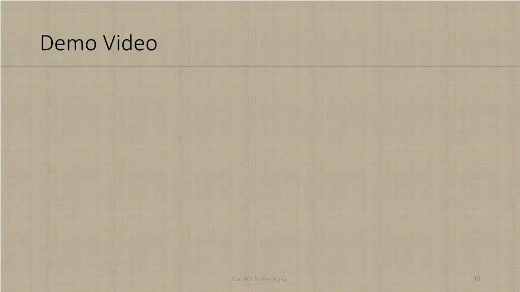 demo video