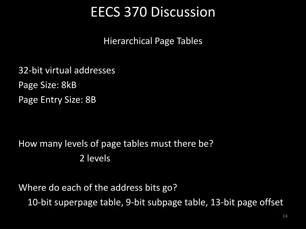 eecs 370 discussion 13