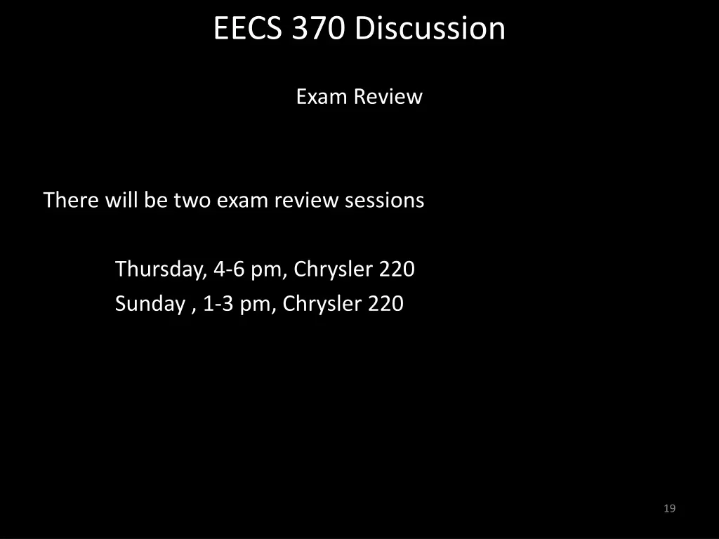 eecs 370 discussion 18