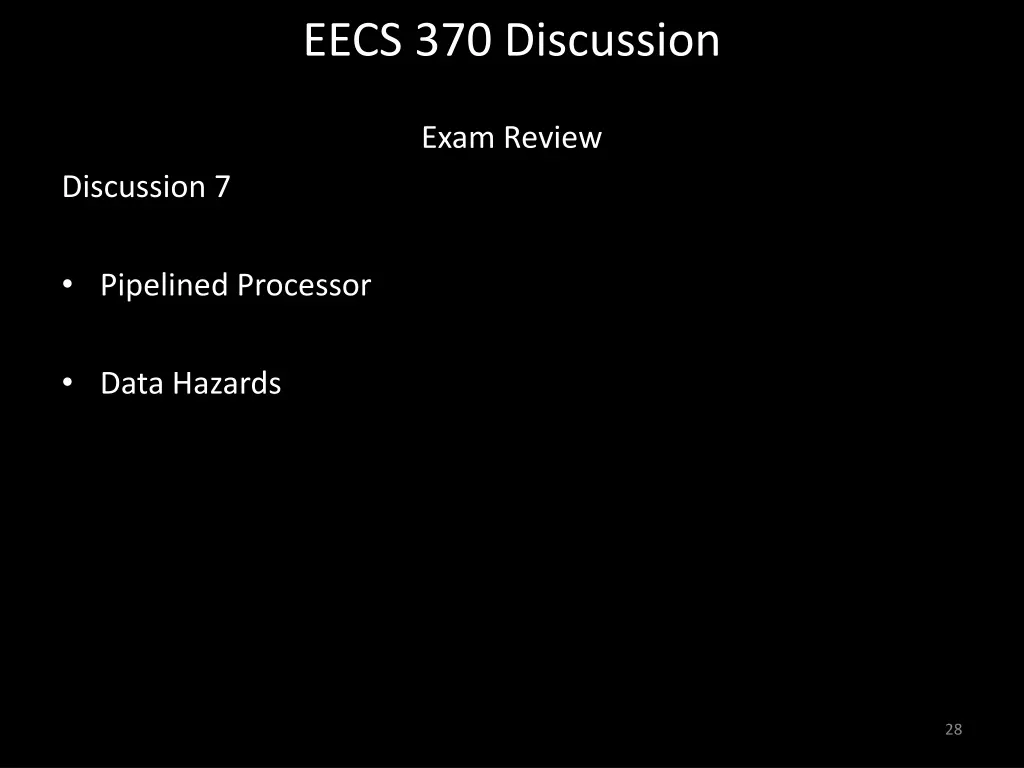 eecs 370 discussion 27