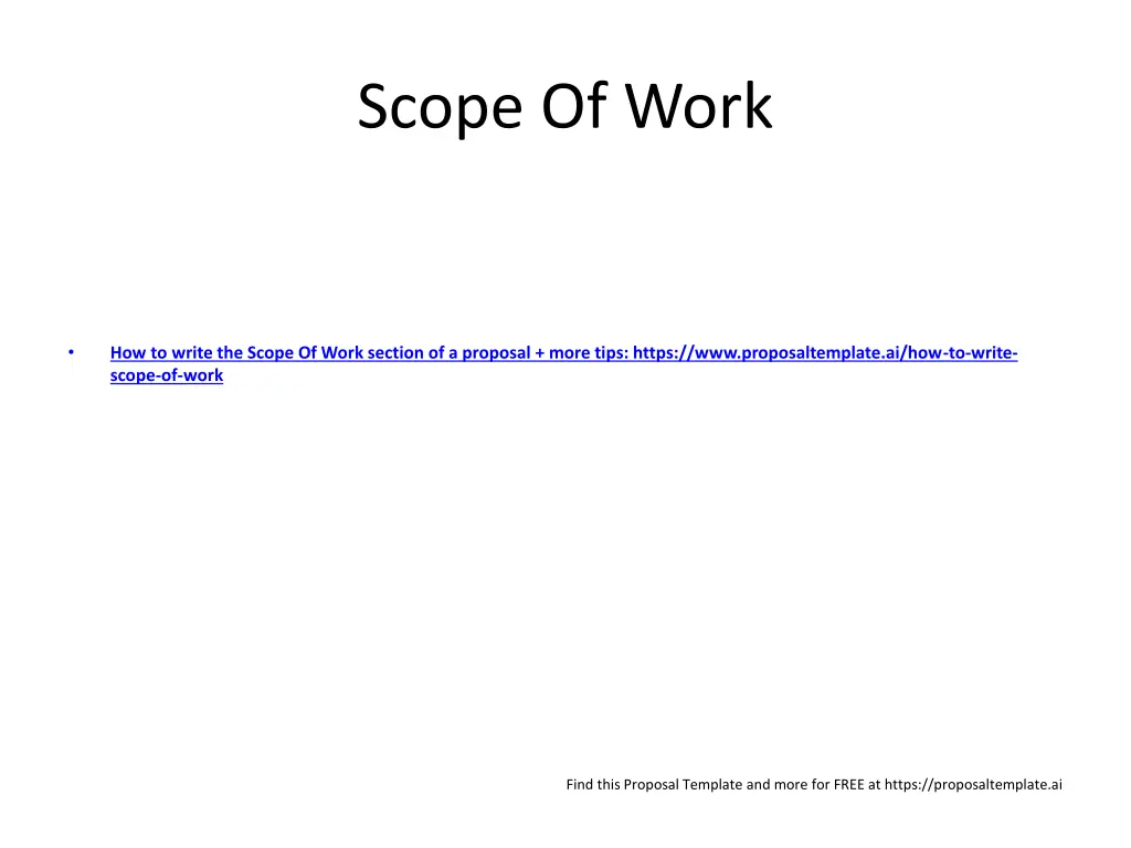scope of work