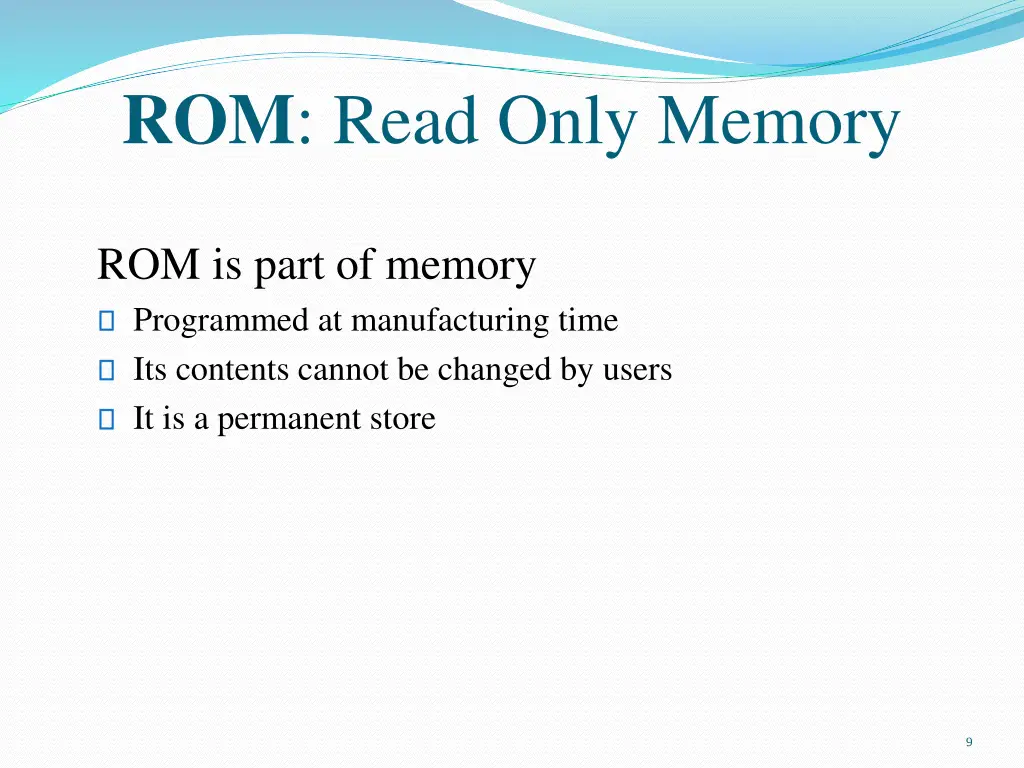 rom read only memory