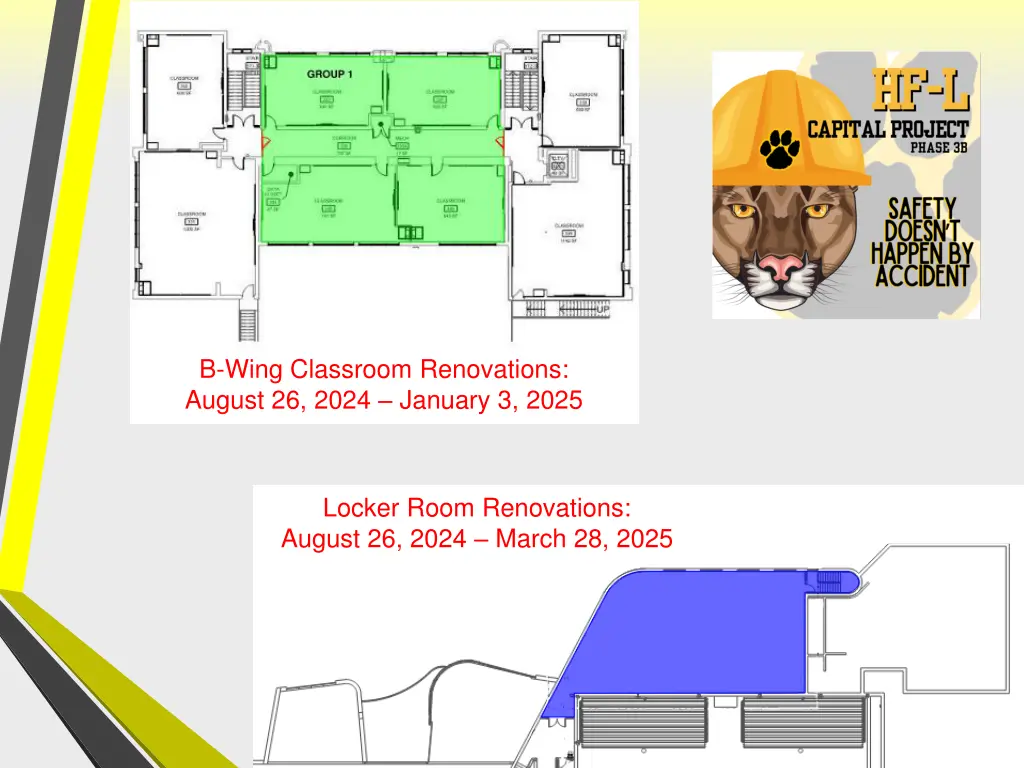 b wing classroom renovations august 26 2024