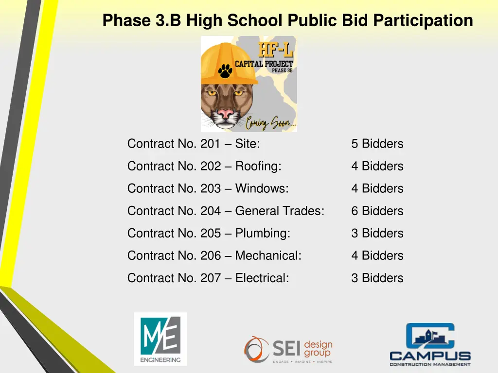 phase 3 b high school public bid participation