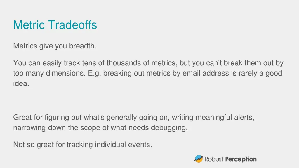 metric tradeoffs