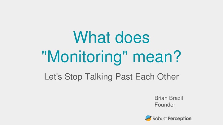 what does monitoring mean