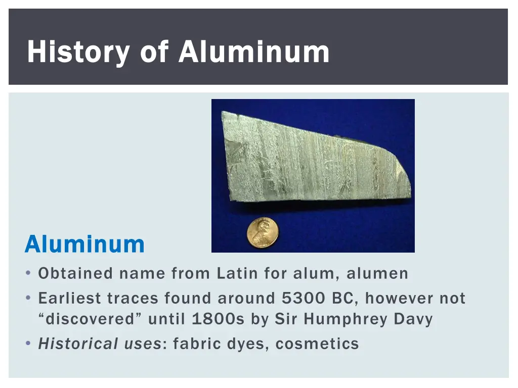 history of aluminum history of aluminum