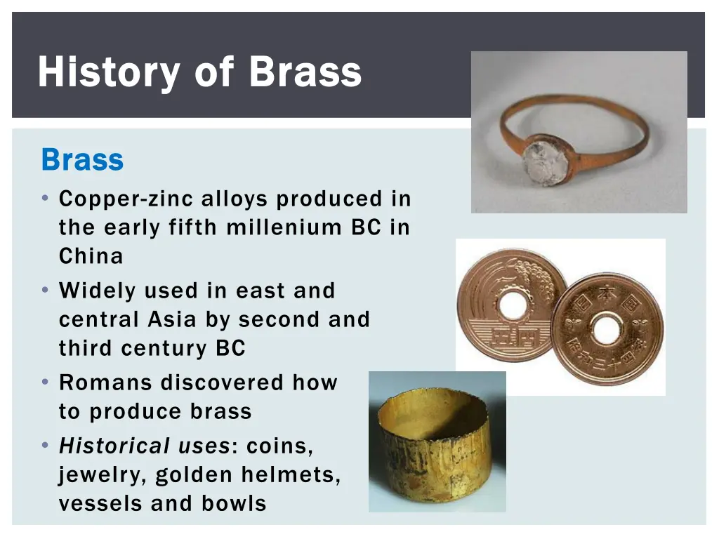 history of brass history of brass