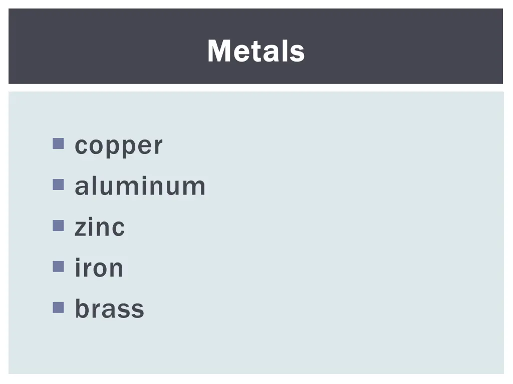 metals metals