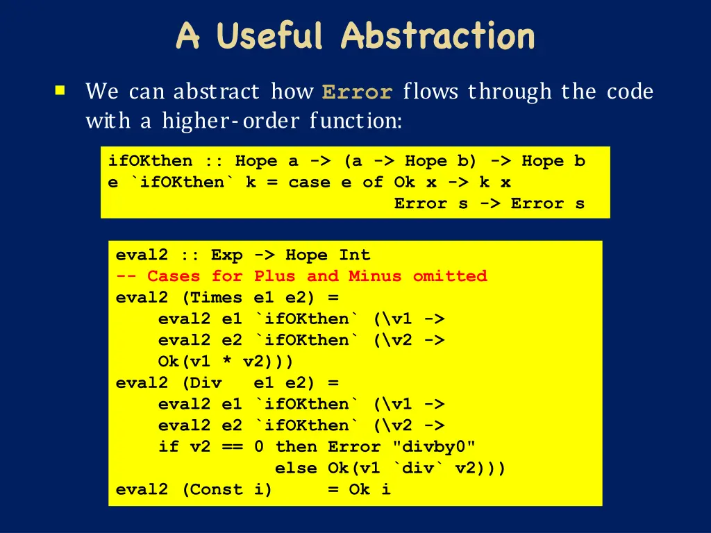 a useful abstraction