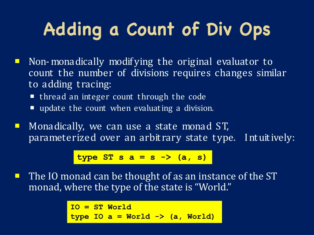 adding a count of div ops