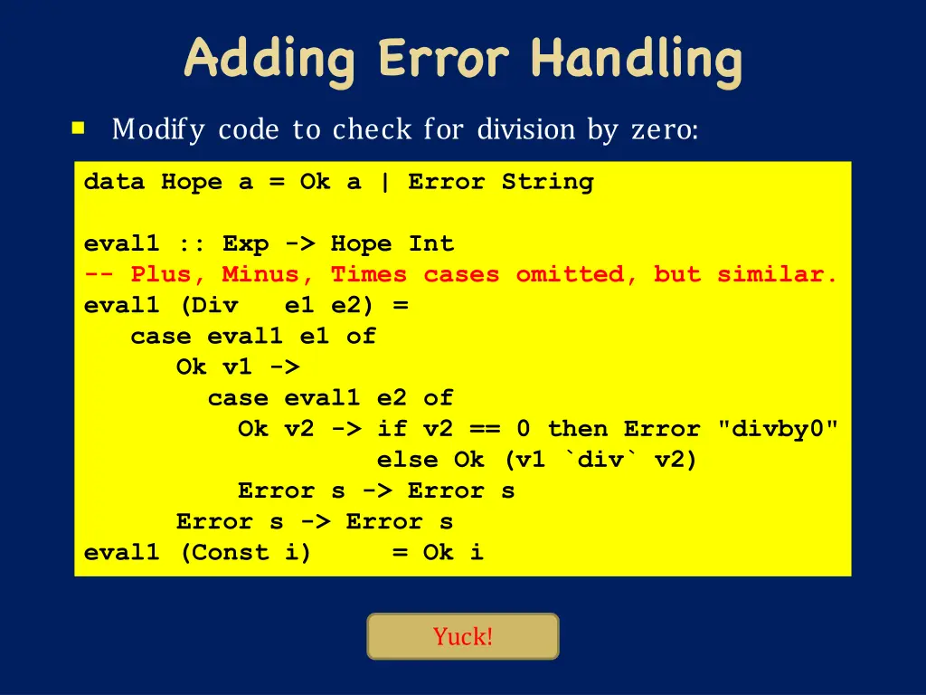 adding error handling