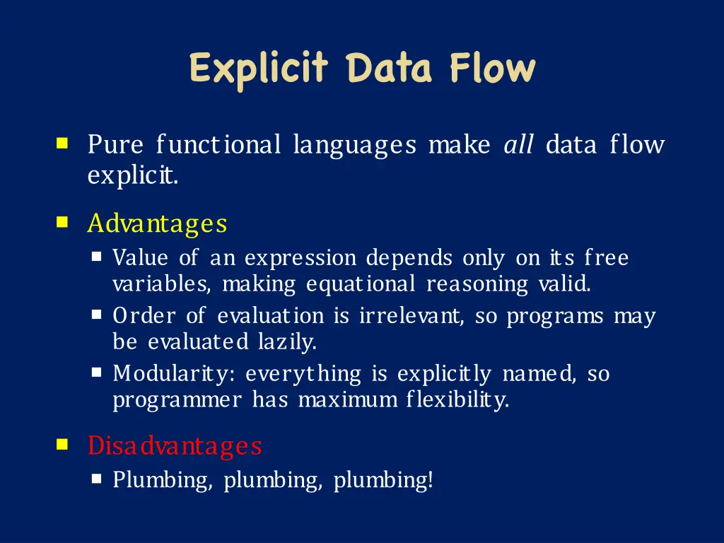 explicit data flow