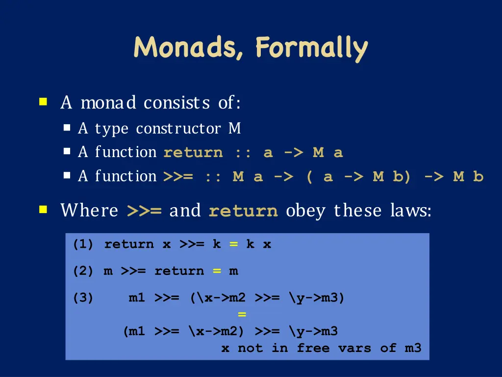 monads formally