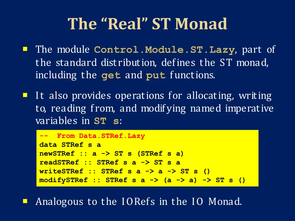 the real st monad