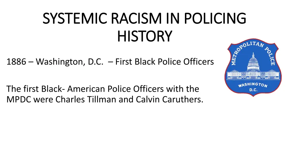 systemic racism in policing systemic racism 2