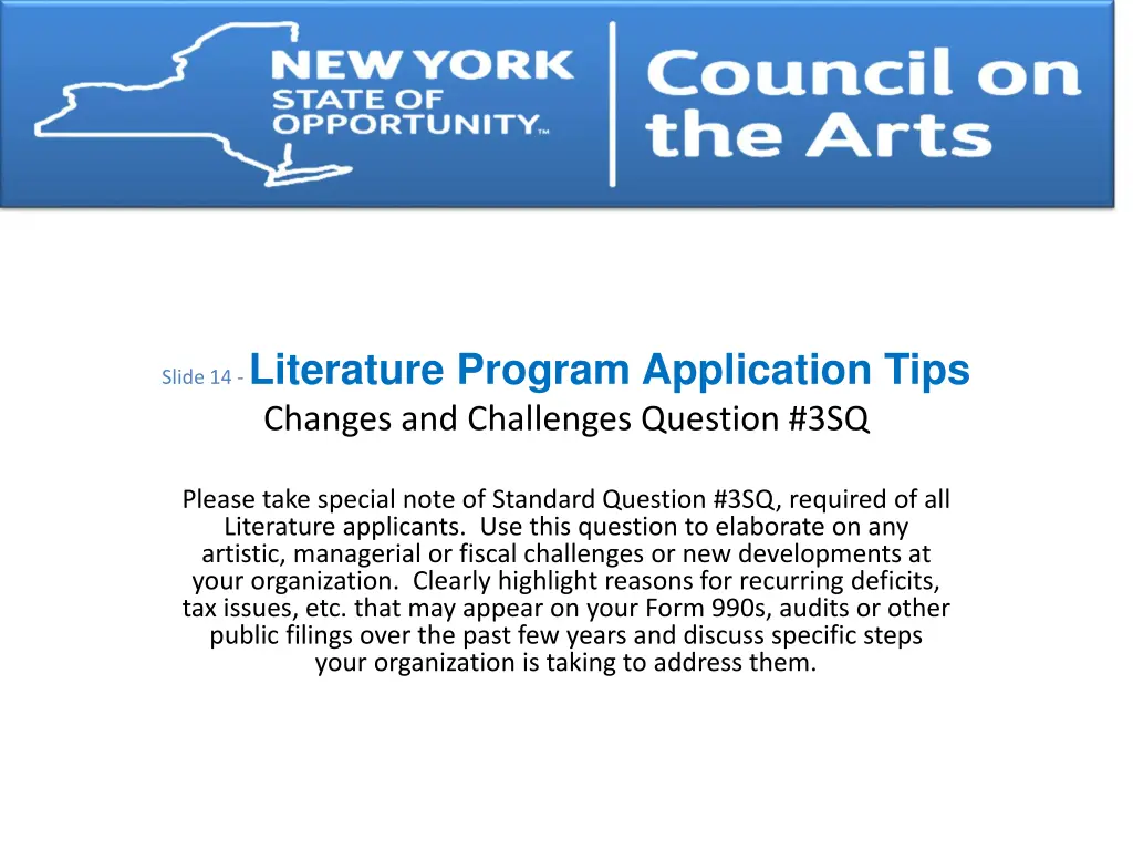 slide 14 literature program application tips