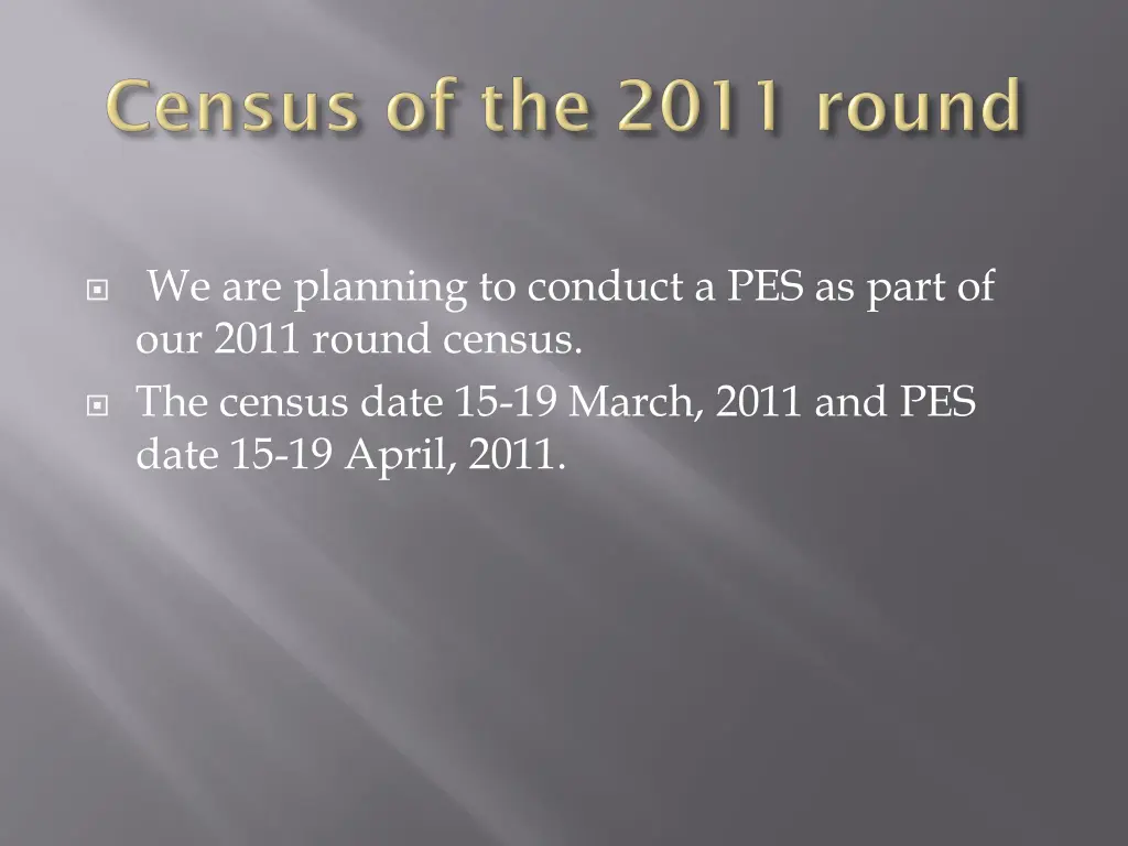 we are planning to conduct a pes as part