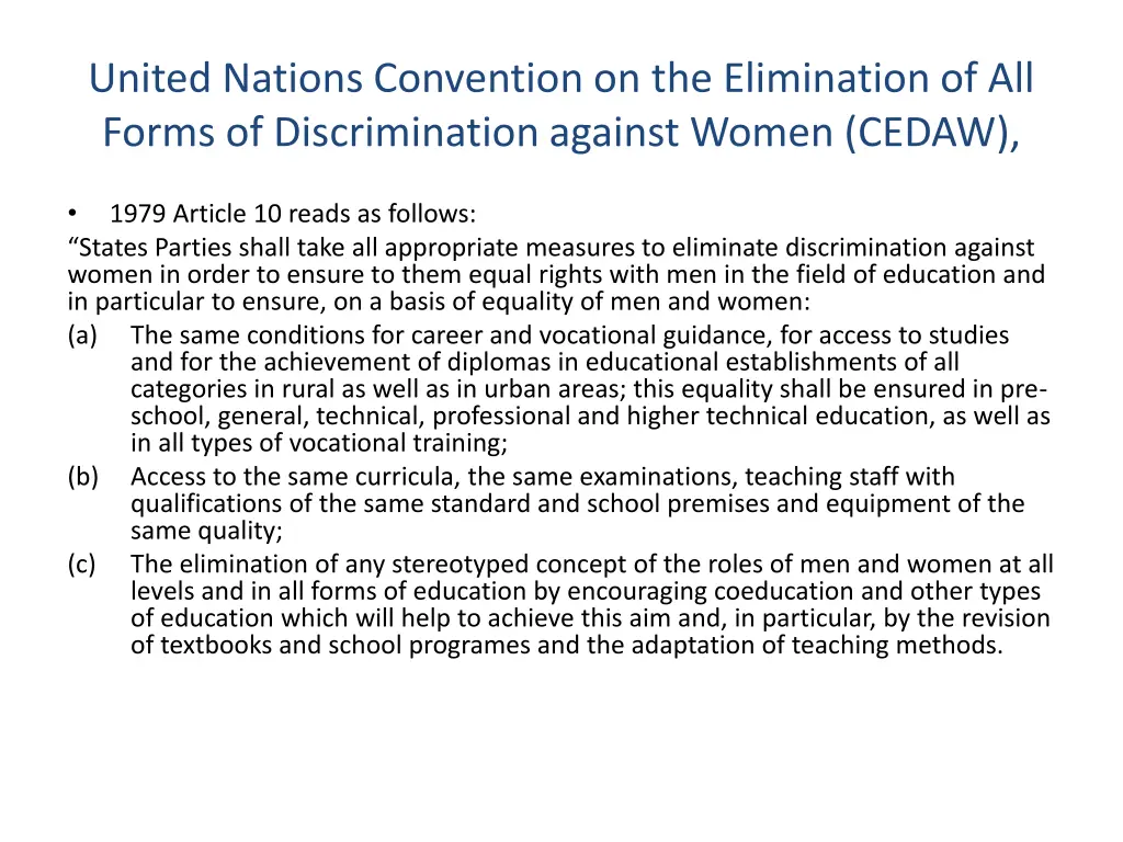 united nations convention on the elimination