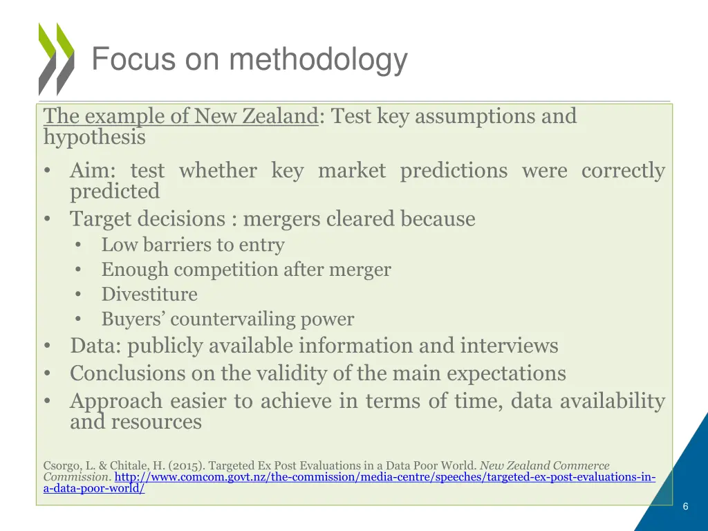 focus on methodology