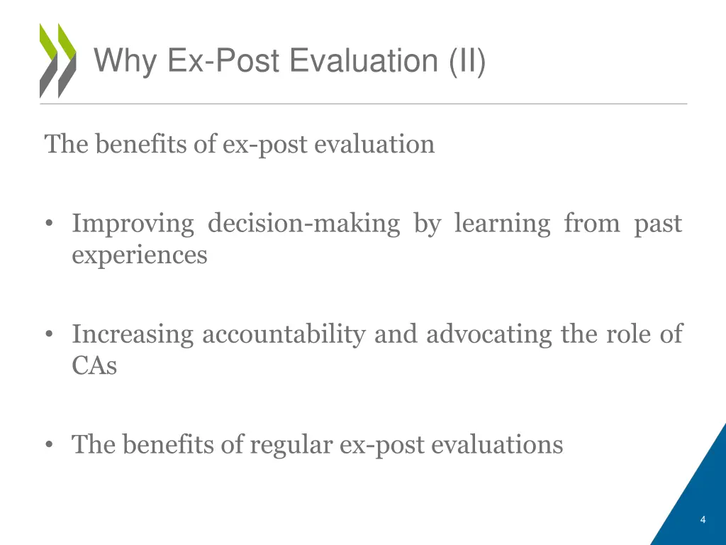 why ex post evaluation ii