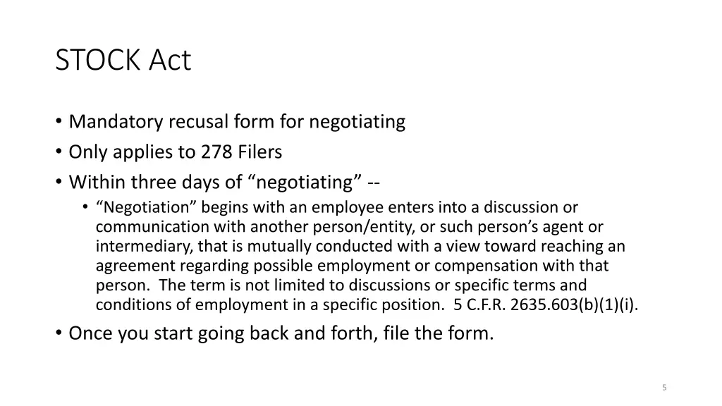 stock act