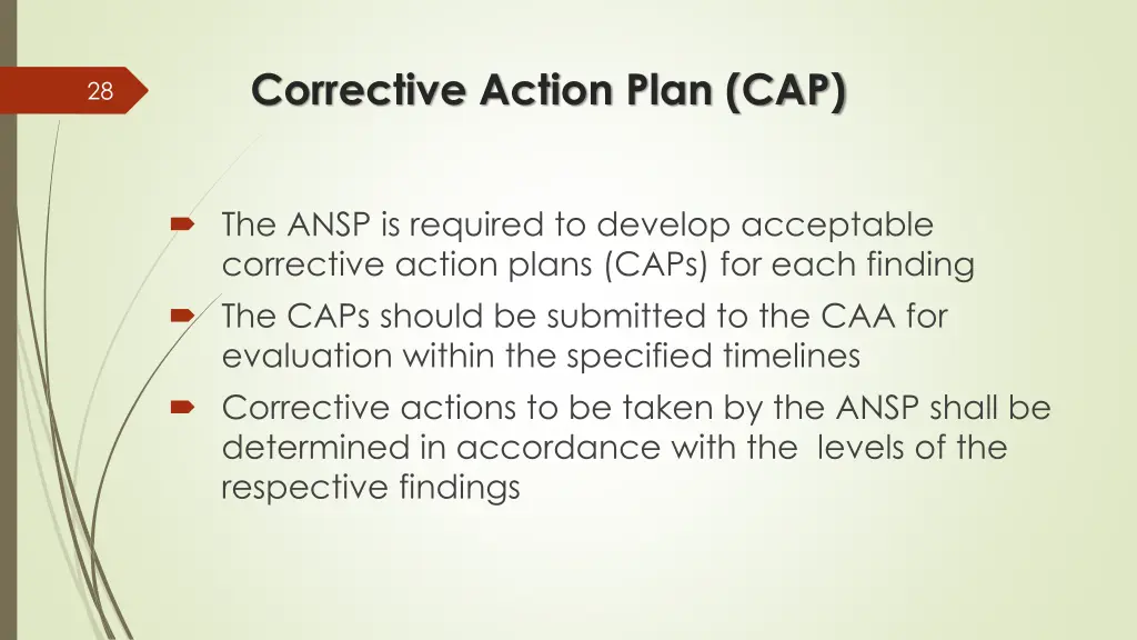 corrective action plan cap