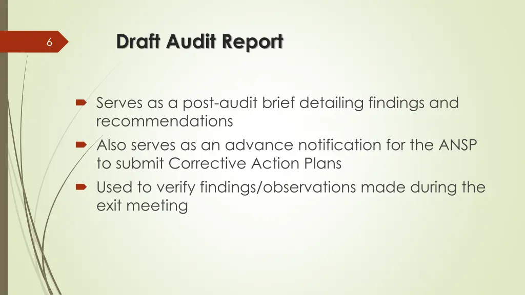 draft audit report