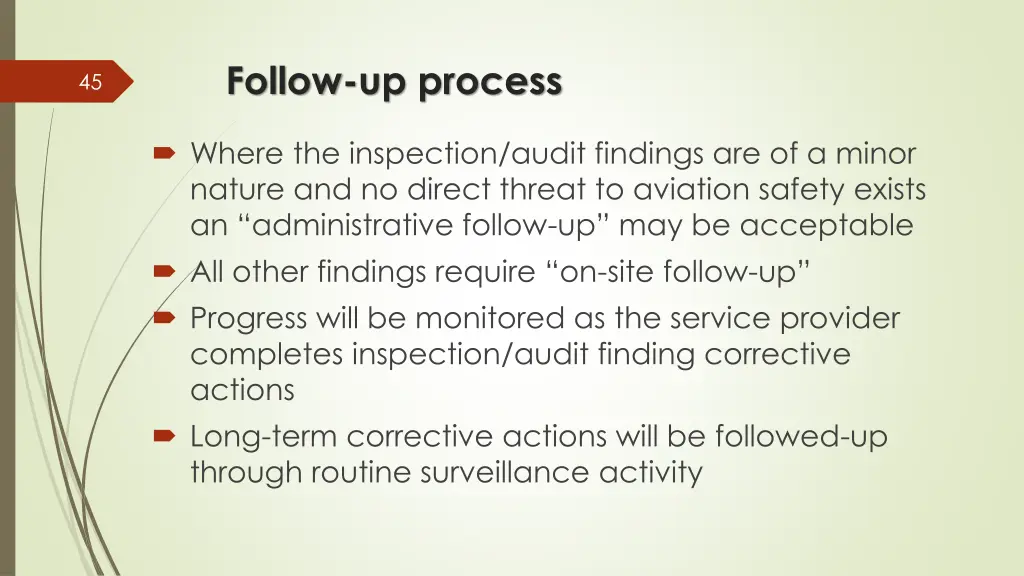 follow up process
