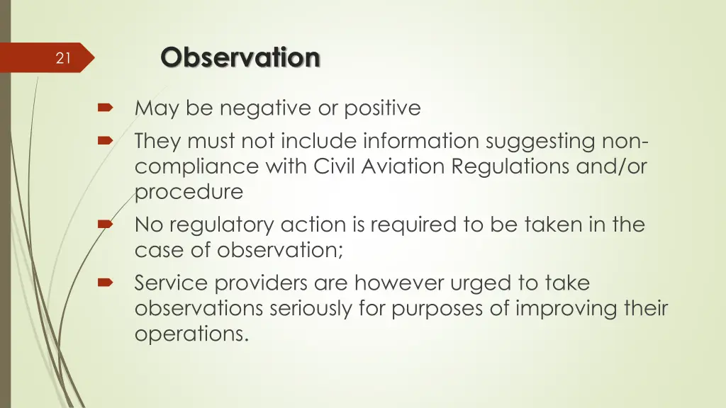 observation