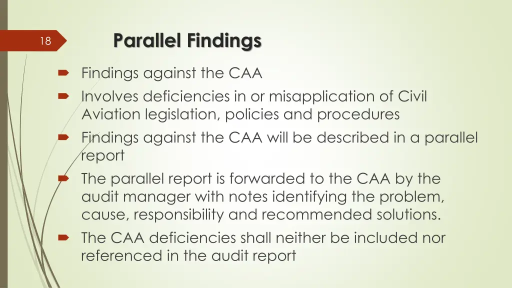 parallel findings
