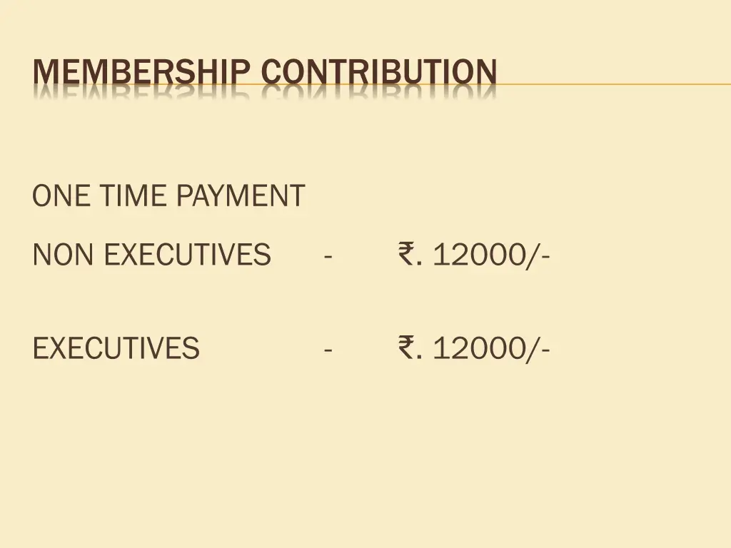 membership contribution