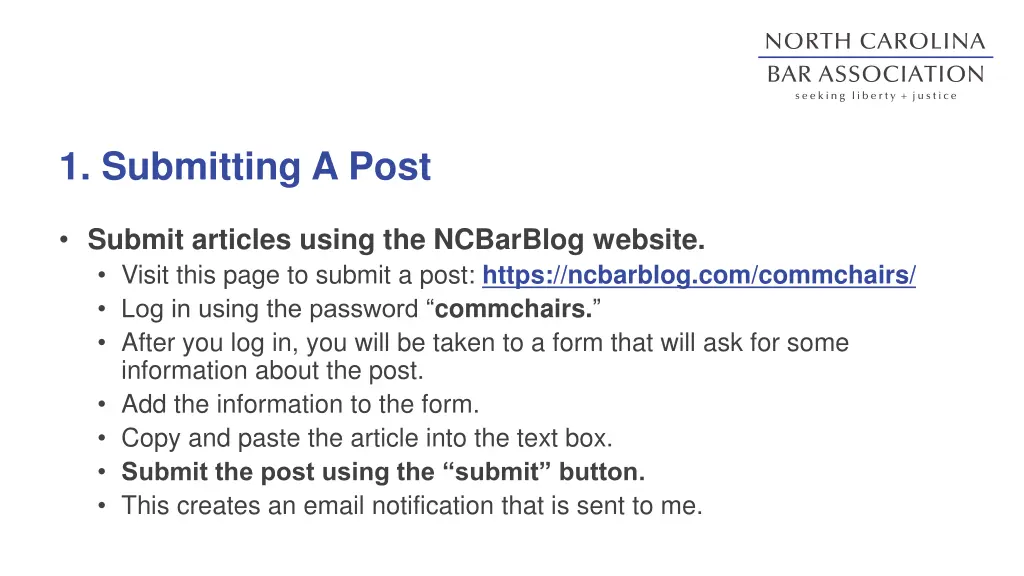 1 submitting a post