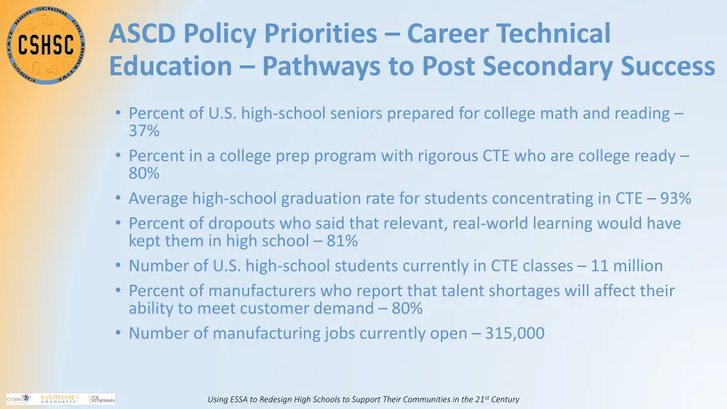 ascd policy priorities career technical education