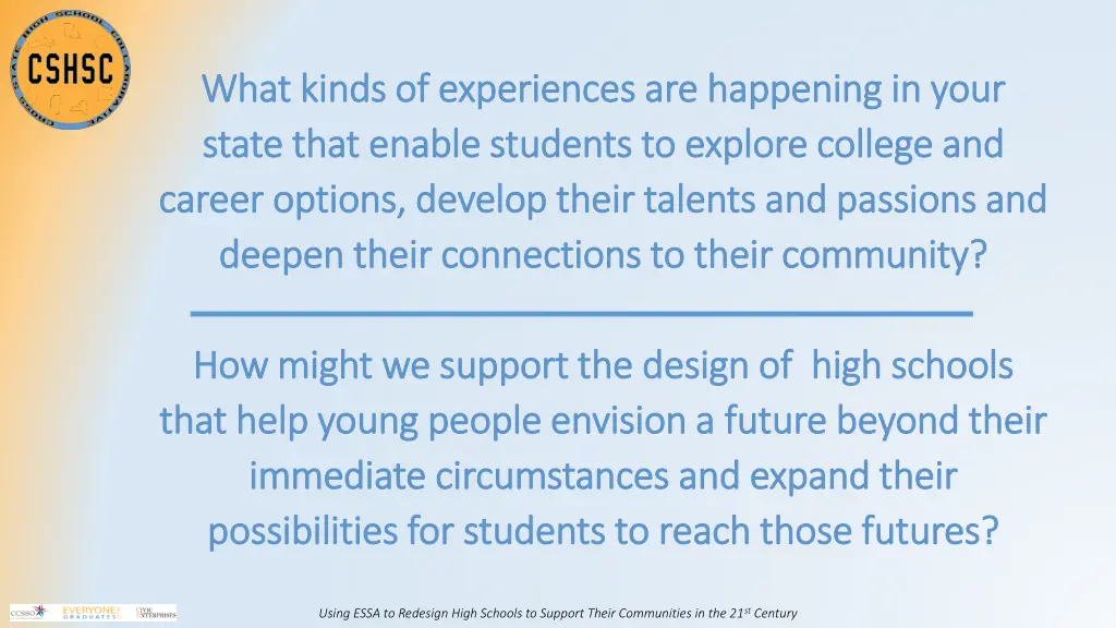 what kinds of experiences are happening in your