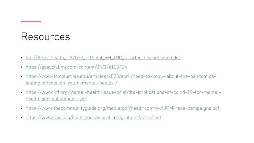resources