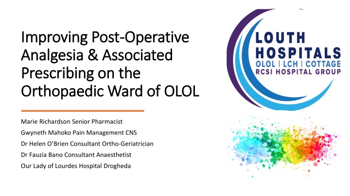 improving post improving post operative analgesia