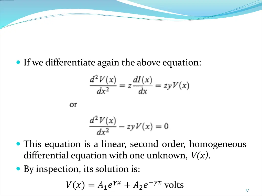 if we differentiate again the above equation