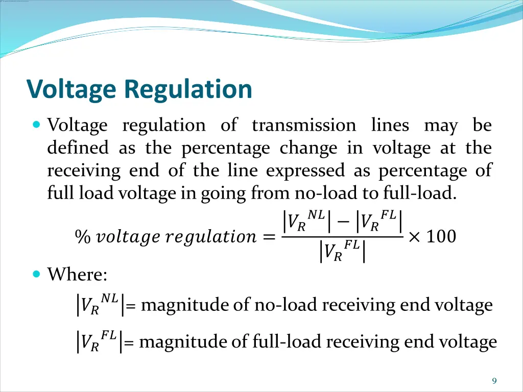 voltage regulation