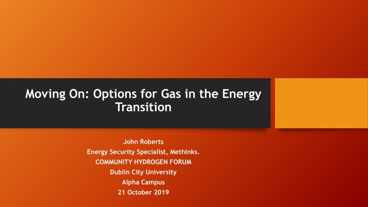 moving on options for gas in the energy transition