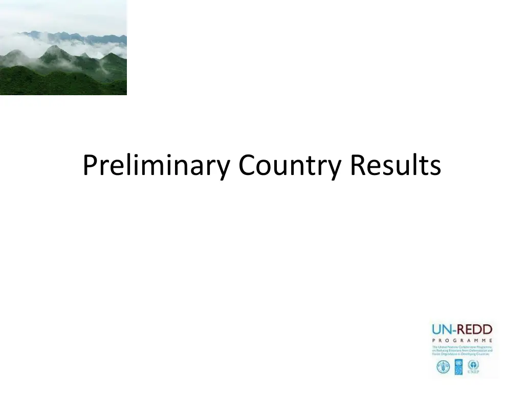 preliminary country results
