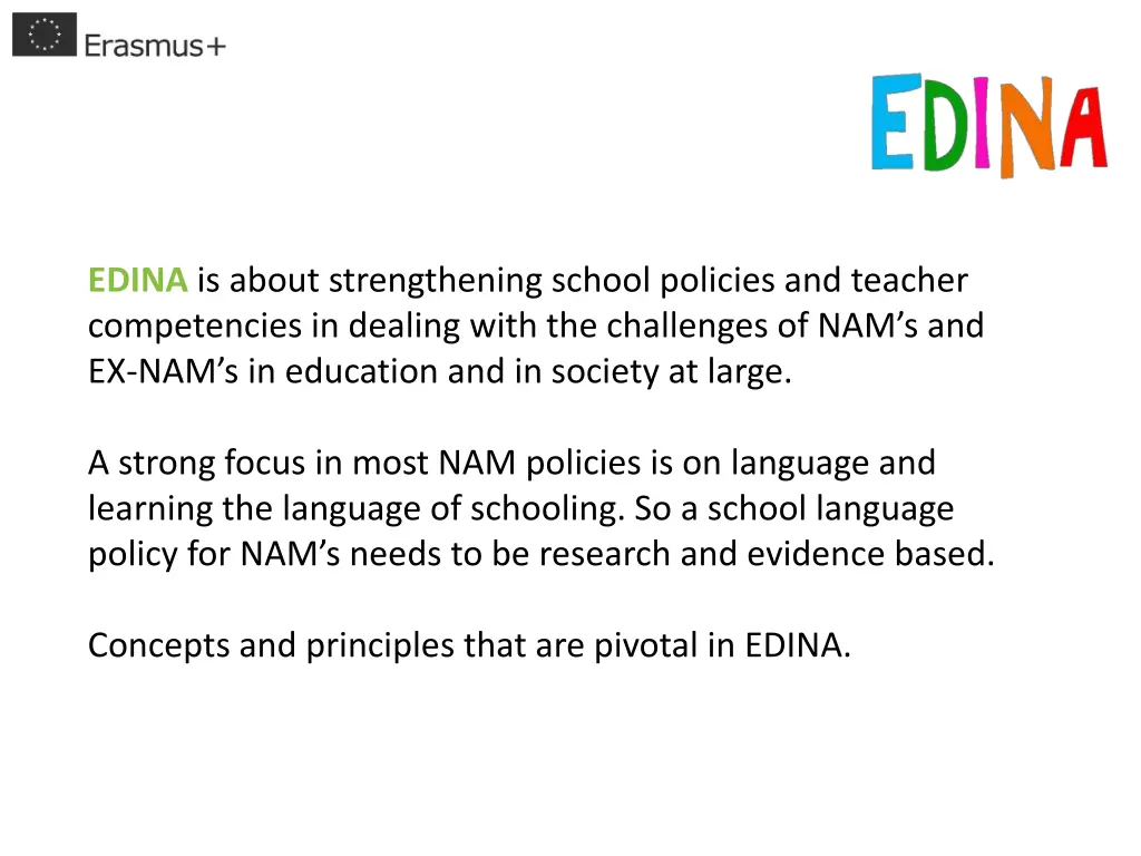 edina is about strengthening school policies