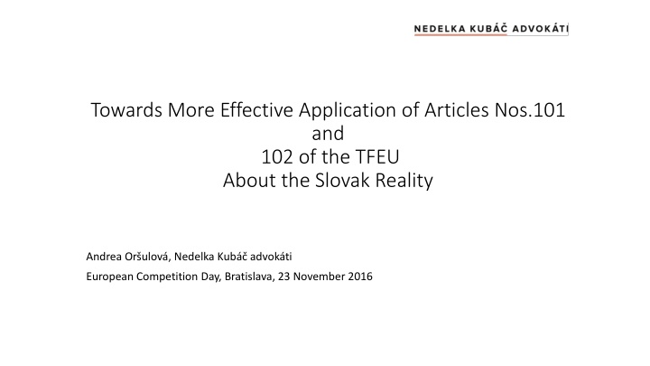 towards more effective application of articles
