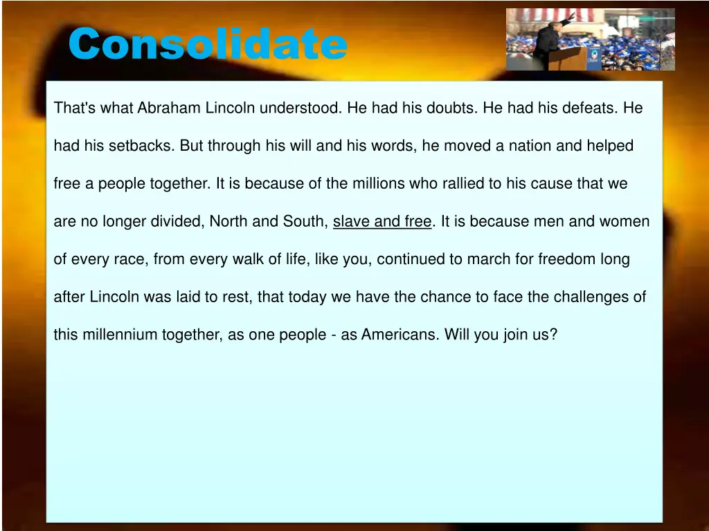 consolidate 1