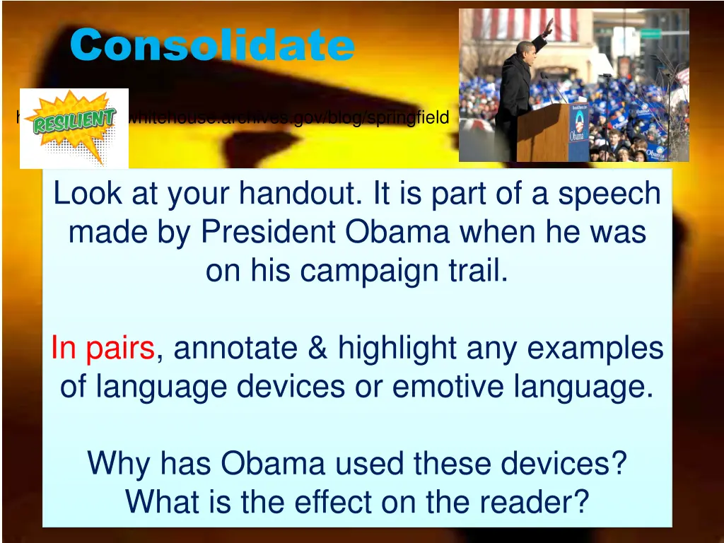 consolidate